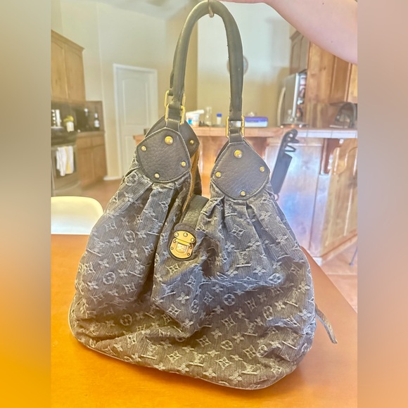 Louis Vuitton Black Denim Mahina XL Hobo Bag - Picture 13 of 13